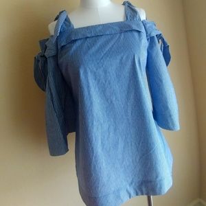 Banana Republic Top, XS, Blue/White Stripes